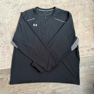 Under Armour Black and Gray Quarter Zip Pullover